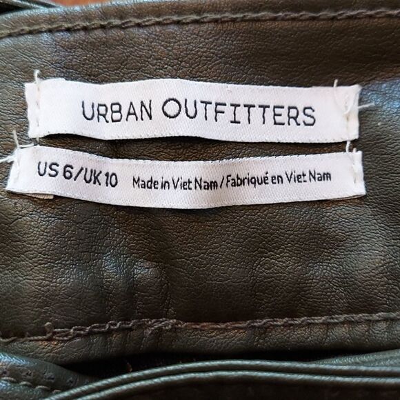 Urban Outfitters Maya Green Vegan Leather Pants 6 - Picture 8 of 9